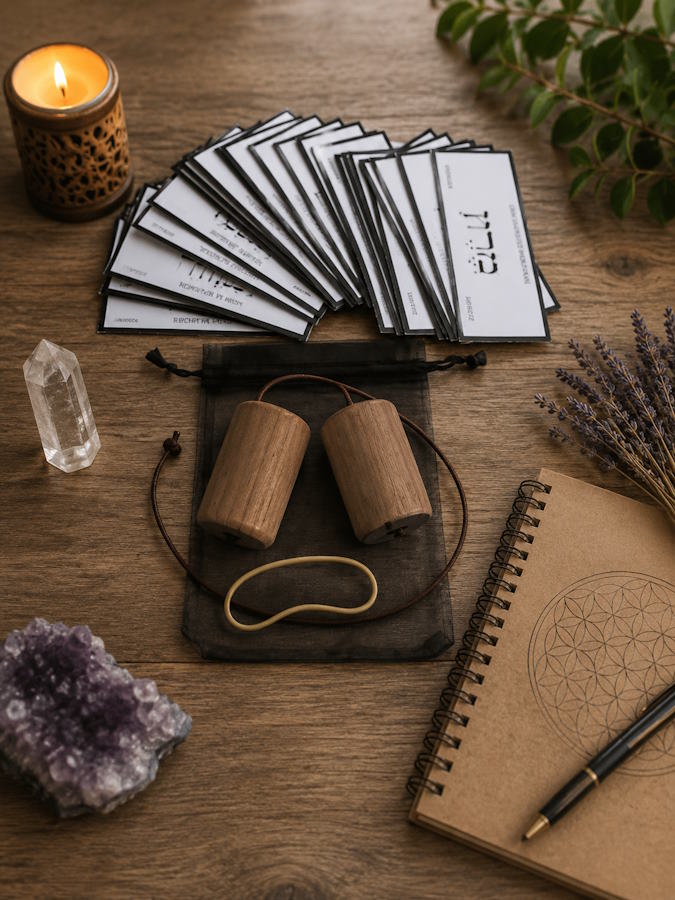Kit Péndulo Hebreo Madera de Nogal